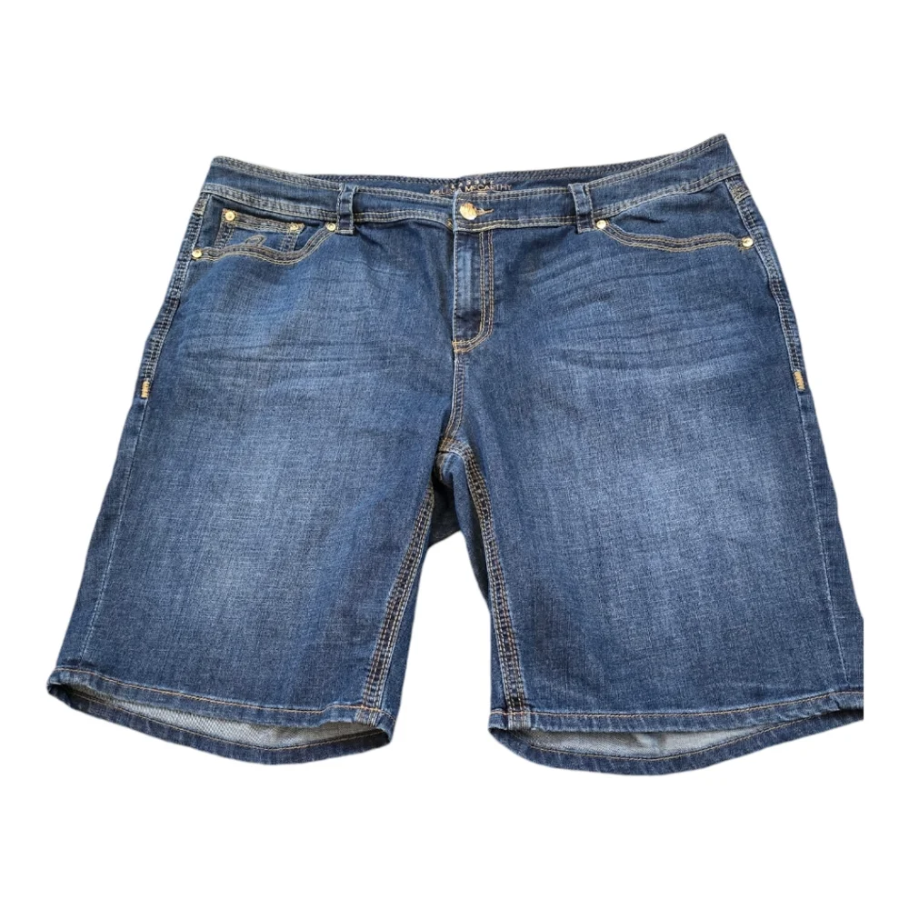Melissa McCartney Seven7 Bermuda Denim Jean Shorts Plus‎ Size 26